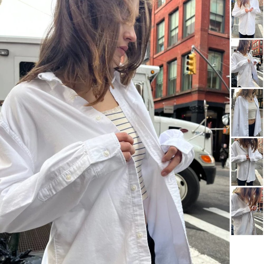 Brandy Melville white button up shirt